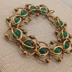 Rare Binder Brothers Jade 7 Inches Bracelet 12k GF Atomic Celestial